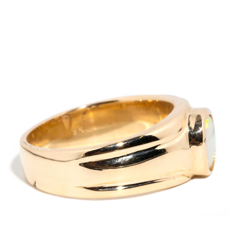 Lioria 1980s Australian Crystal Opal Ring 9ct Gold Rings Imperial Jewellery 