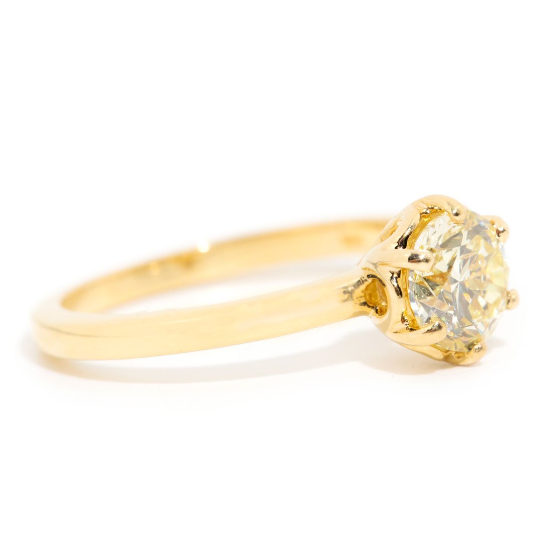 Lola xxxx Carat Certified Fancy Yellow Diamond Solitaire Engagement Ring Rings Imperial Jewellery 