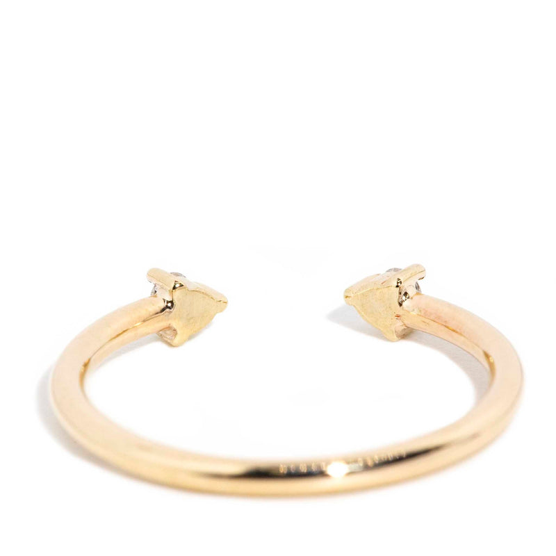 Lotus Diamond Open Front Ring 9ct Gold* DRAFT Rings Imperial Jewellery 