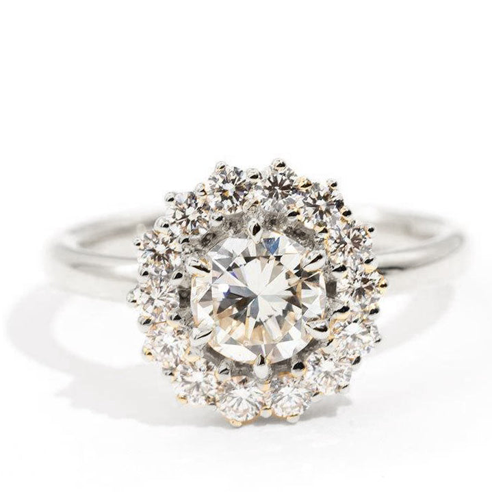 Lucas 1.50 Carat Diamond Halo Vintage Diamond Engagement Ring Rings Imperial Jewellery