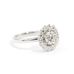 Lucas 1.57 Carat Diamond Halo Vintage Engagement Ring Ring Imperial Jewellery