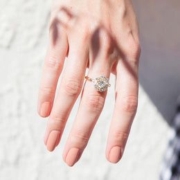 Lucas 1.57 Carat Diamond Halo Vintage Engagement Ring Rings Imperial Jewellery - Auctions, Antique, Vintage & Estate