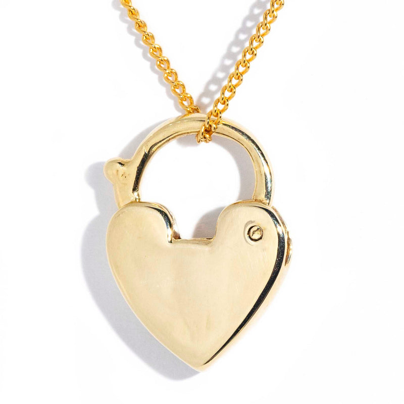 Lucille 9ct Gold Heart Shaped Lock Pendant* LB OB $ Pendants/Necklaces Tiffany & Co. 