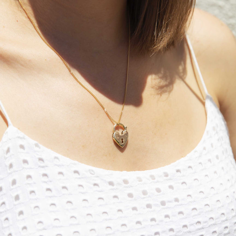 Lucille 9ct Gold Heart Shaped Lock Pendant* LB OB $ Pendants/Necklaces Tiffany & Co. 