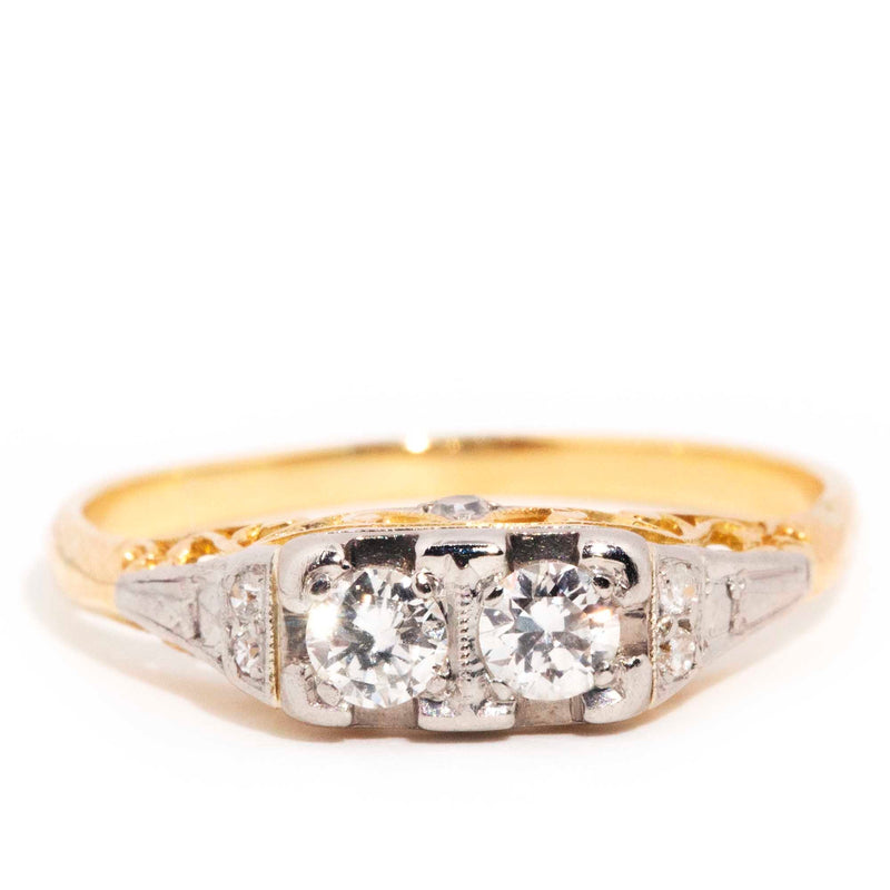 Lucius 18ct Yellow & White Gold Vintage Diamond Ring* GTG Rings Imperial Jewellery Imperial Jewellery - Hamilton 