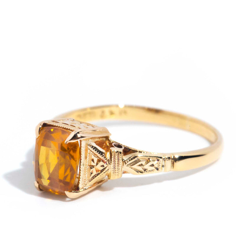 Gems en Vogue 2.65ctw Yellow Beryl & White Zircon Ring