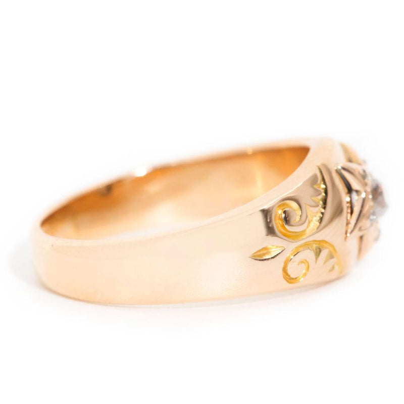 Macie 18ct Gold Vintage Star Set Old Cut Diamond Ring*Gemmo Rings Imperial Jewellery 