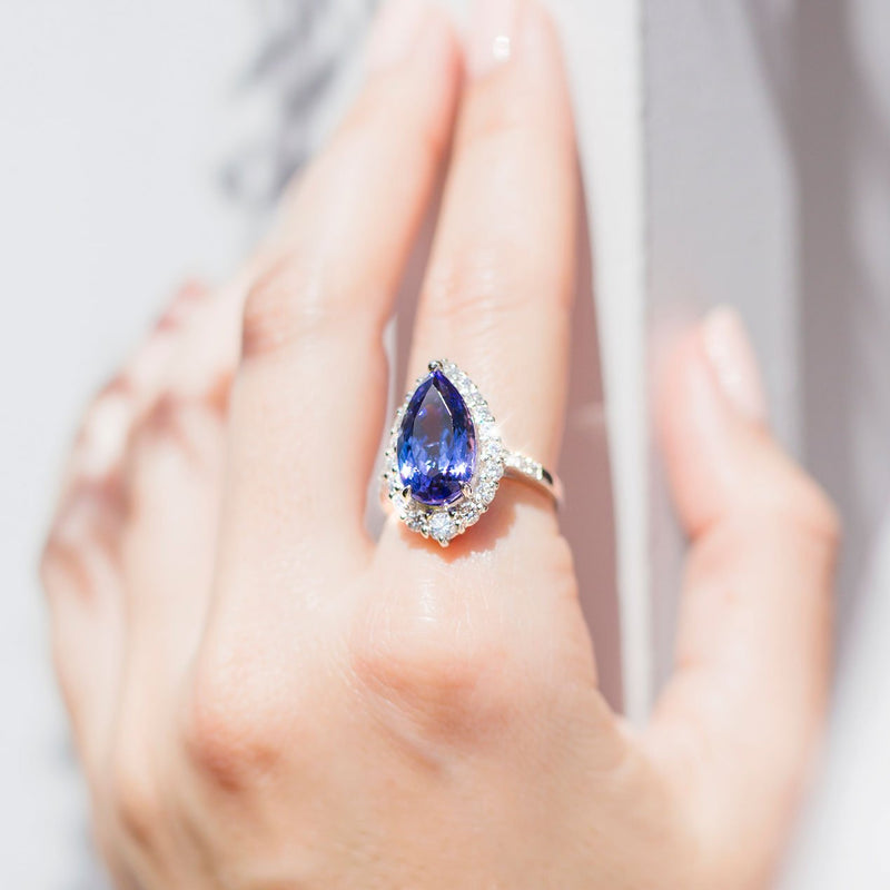 Pear tanzanite sales