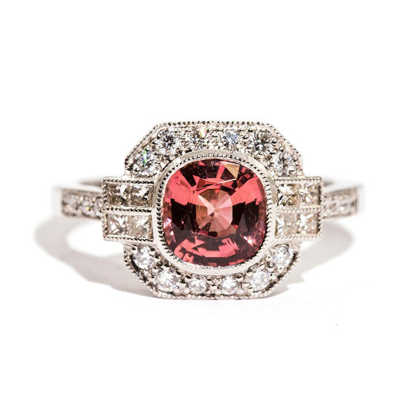 Magnolia Spinel & Diamond Ring Ring Imperial Jewellery - Auctions, Antique, Vintage & Estate 