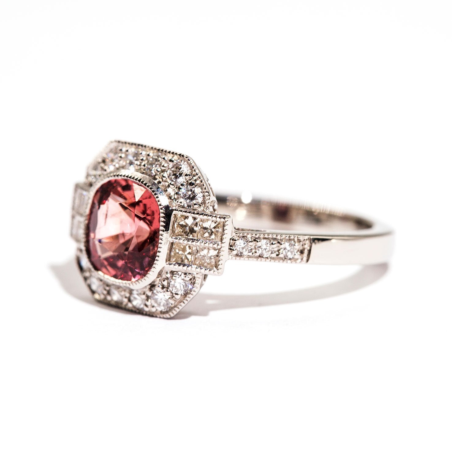 Magnolia Spinel & Diamond Ring Ring Imperial Jewellery - Auctions, Antique, Vintage & Estate 