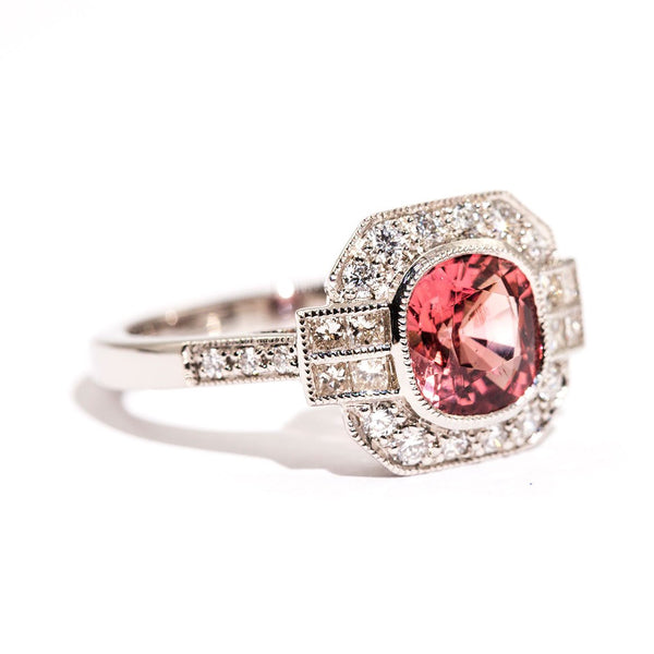 Magnolia Spinel & Diamond Ring Ring Imperial Jewellery - Auctions, Antique, Vintage & Estate 