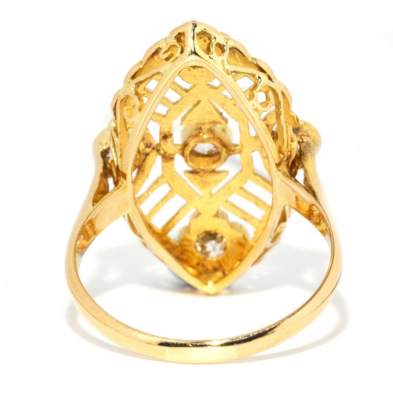 Marcia 1930s Art Deco Inspired Old Cut Diamond Ring 18ct Gold Rings Imperial Jewellery 