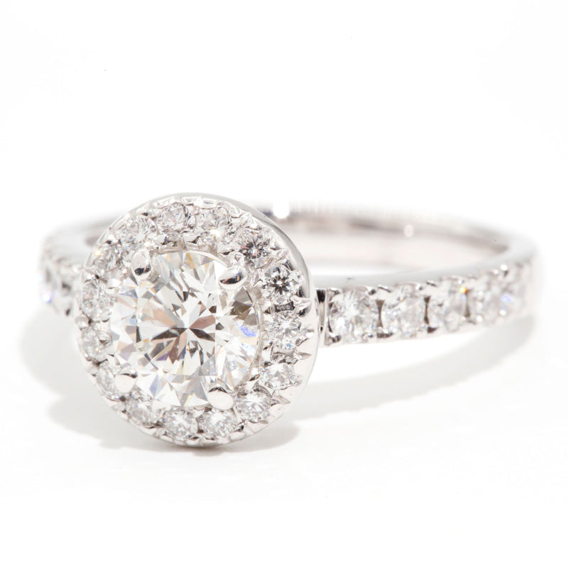 Marni 18 Carat Diamond Halo Vintage Engagement Ring Rings Imperial Jewellery