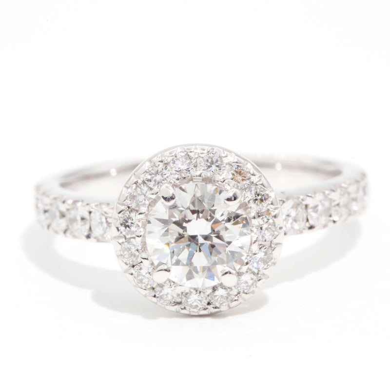 Marni 18 Carat Diamond Halo Vintage Engagement Ring Rings Imperial Jewellery Imperial Jewellery - Hamilton