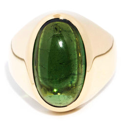 Mars 18ct Gold Vintage Cabochon Cut Green Tourmaline Ring* OB Rings Imperial Jewellery Imperial Jewellery - Hamilton 