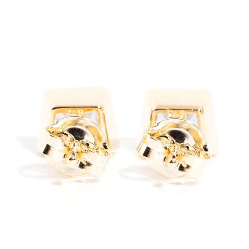 Mathilde 9ct Gold Light Purple Spinel Contemporary Stud Earrings (Sarina Check) Earrings Imperial Jewellery