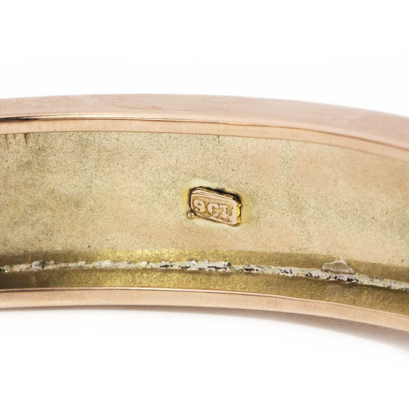 Maverick 9ct Rose Gold Garnet & Diamond Edwardian Hinged Bangle* OB Bracelets/Bangles Imperial Jewellery