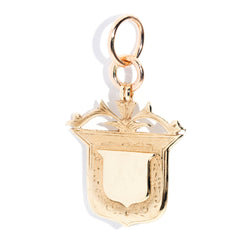 Mawlsley Circa 1900s 9ct Gold Vintage Engraved Shield Pendant Pendants/Necklaces Imperial Jewellery Imperial Jewellery - Hamilton 