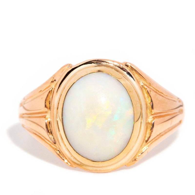 Oval Opal Ring - Opal Engagement Ring with Moissanite – MoissaniteRings.US