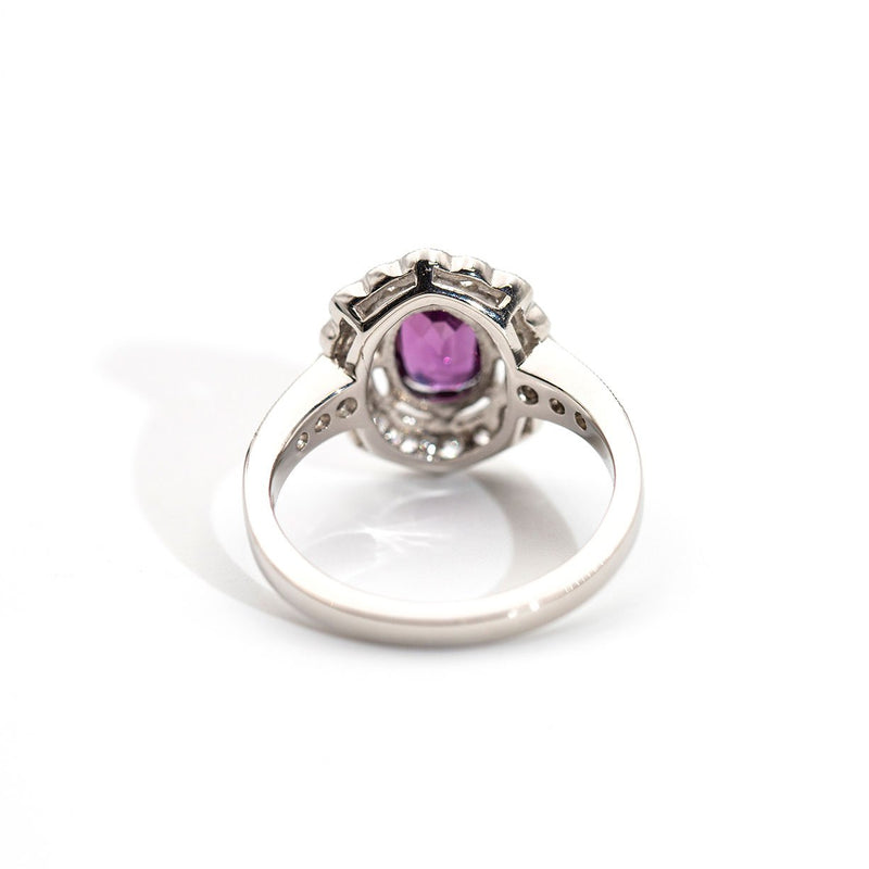 Melissa Ruby and Diamond Platinum Vintage Ring Ring Imperial Jewellery - Auctions, Antique, Vintage & Estate 