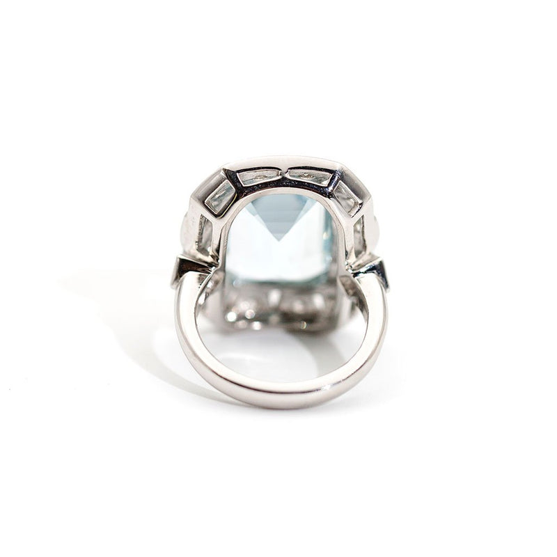 Menorca Aquamarine and Diamond Ring Ring Imperial Jewellery - Auctions, Antique, Vintage & Estate 