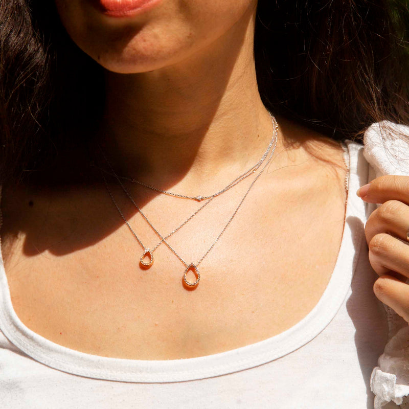 Merredin Argyle Pink Diamond Fine Teardrop Necklet Necklaces Imperial Jewellery 
