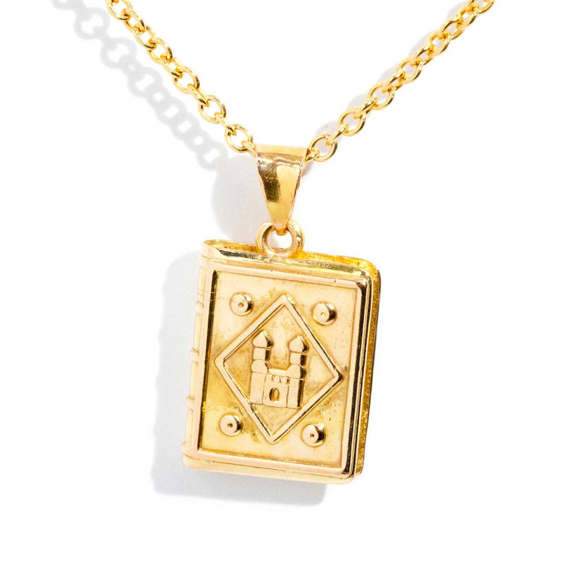 Miley 1960s Book Pendant 18ct & 9ct Gold Chain* DRAFT Pendants/Necklaces Imperial Jewellery 