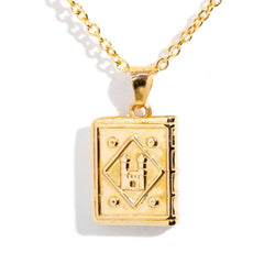Miley 1960s Book Pendant 18ct & 9ct Gold Chain* DRAFT Pendants/Necklaces Imperial Jewellery Imperial Jewellery - Hamilton 