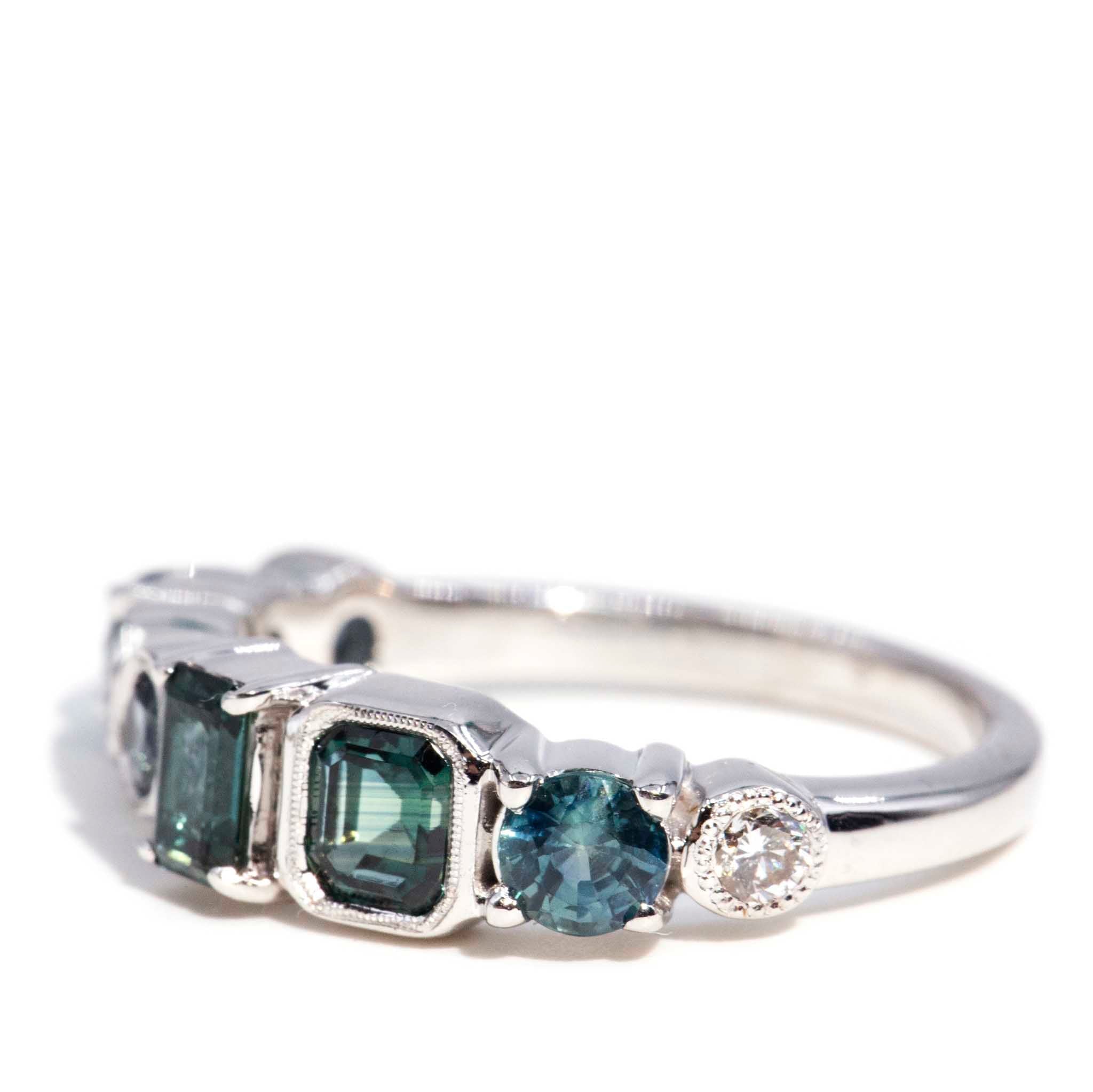 Mimi 1.40 Carat Teal & Blue Sapphire & Diamond 18ct Ring* DRAFT Rings Imperial Jewellery 