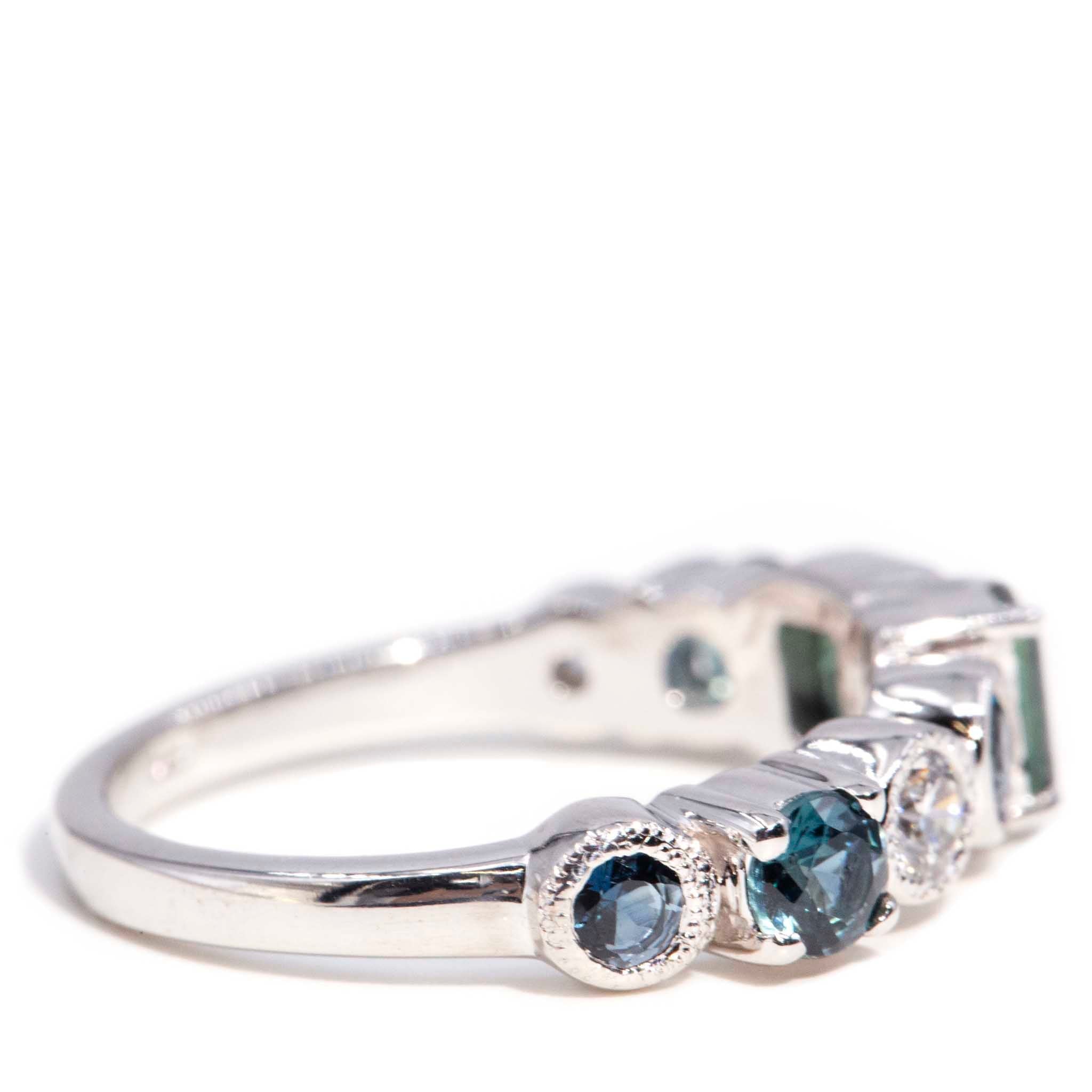 Mimi 1.40 Carat Teal & Blue Sapphire & Diamond 18ct Ring* DRAFT Rings Imperial Jewellery 