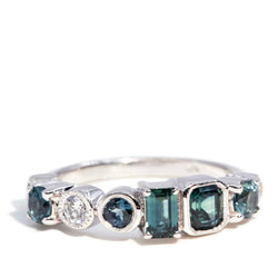 Mimi 1.40 Carat Teal & Blue Sapphire & Diamond 18ct Ring* DRAFT Rings Imperial Jewellery Imperial Jewellery - Hamilton 