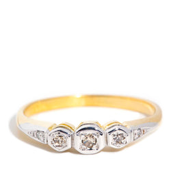 Min 1970s Diamond Five Stone Ring 18ct Gold* DRAFT Rings Imperial Jewellery Imperial Jewellery - Hamilton 