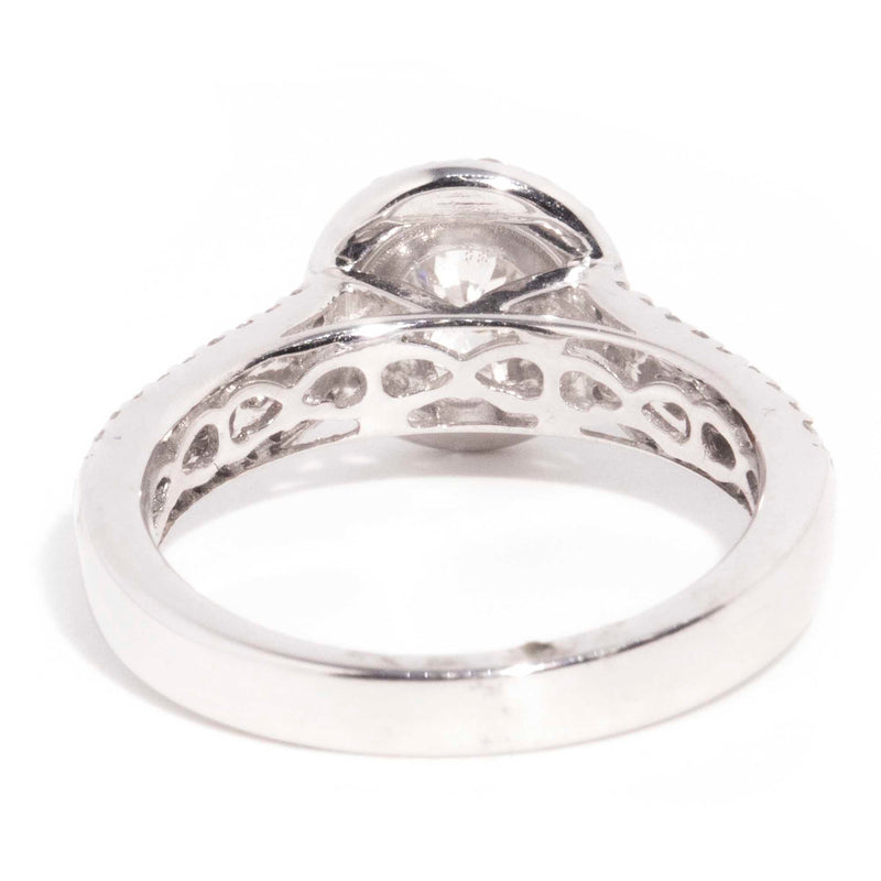 Minerva 18ct White Gold Rubover Diamond Halo Cluster Ring* OB Gemmo $ Rings Imperial Jewellery 