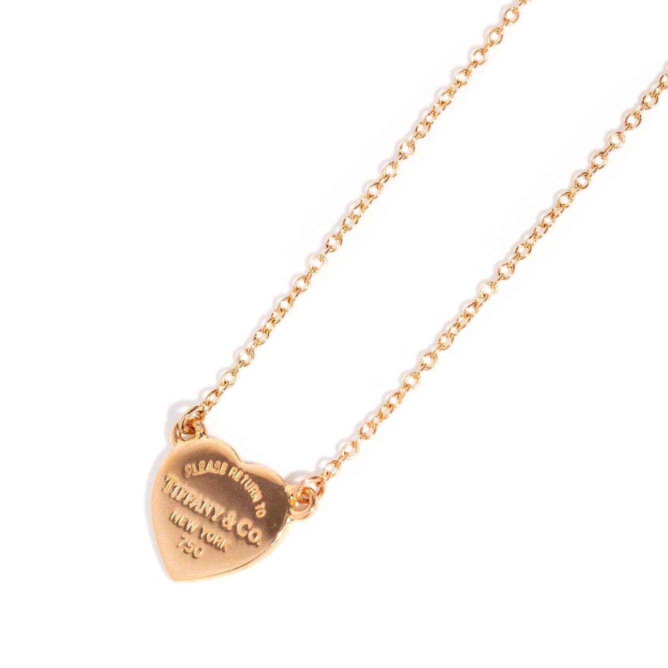 Modified Tiffany & Co Heart Necklet 18ct Gold Pendants/Necklaces Imperial Jewellery 