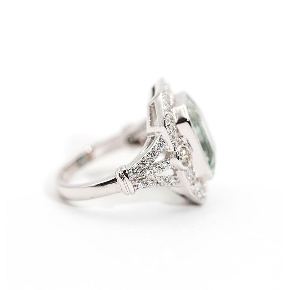 Mondello 5.63 Carat Aquamarine and Diamond Ring Ring Imperial Jewellery - Auctions, Antique, Vintage & Estate