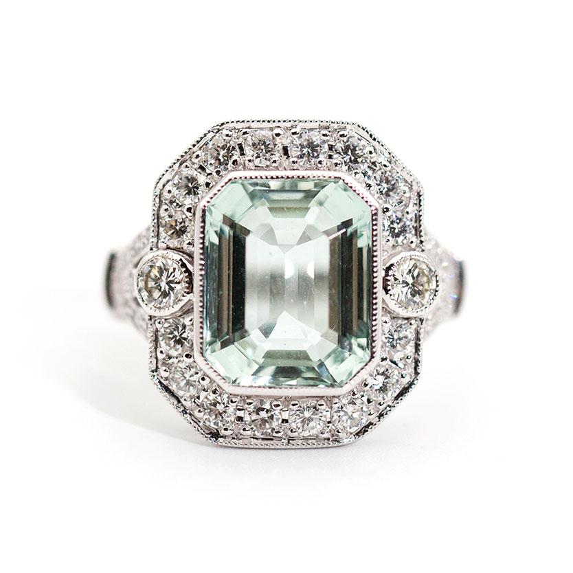 Mondello Aquamarine and Diamond Ring Ring Imperial Jewellery - Auctions, Antique, Vintage & Estate 