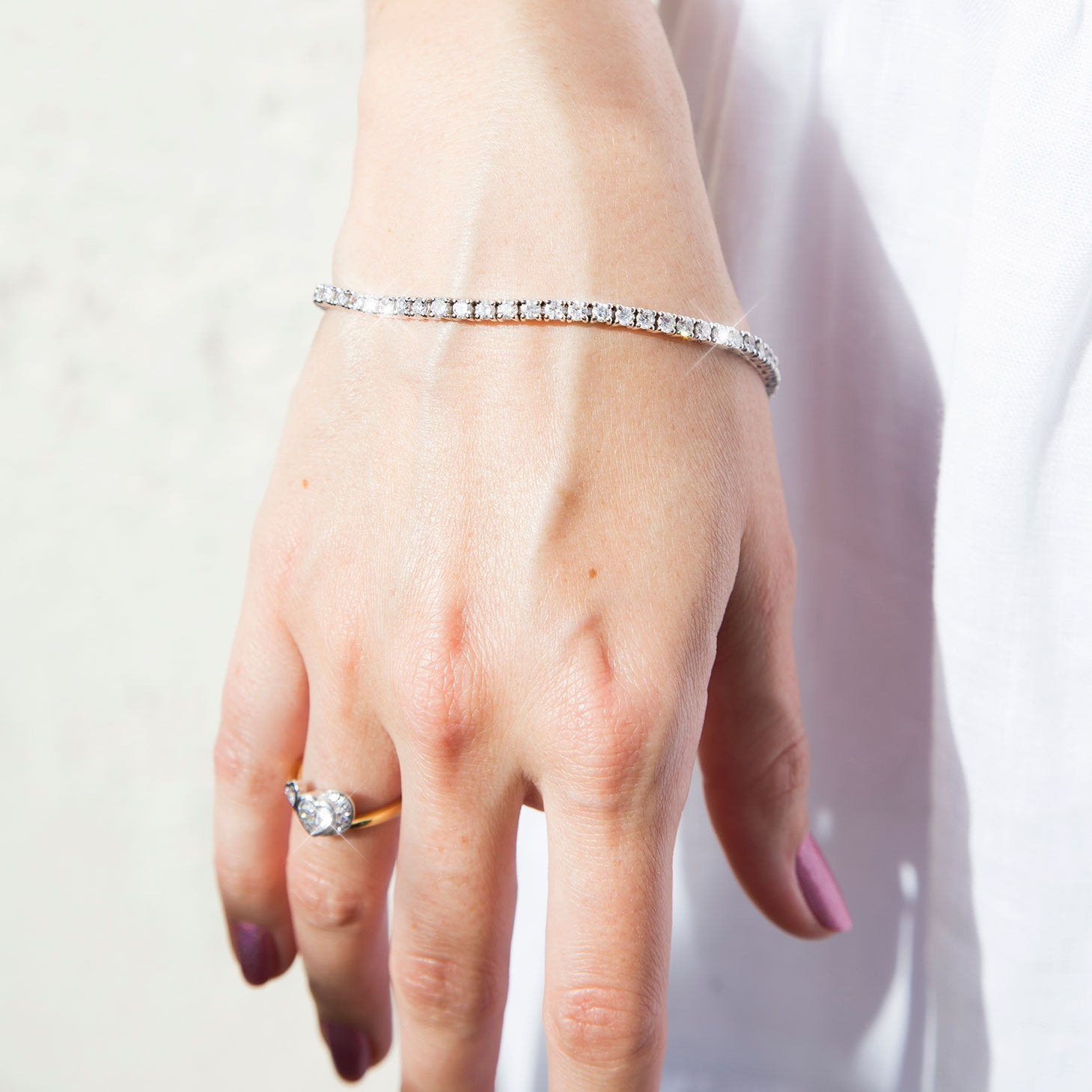Monroe 4.67 Carat Diamond Tennis Bracelet in 18 Carat White Gold Bracelets/Bangles Imperial Jewellery - Auctions, Antique, Vintage & Estate