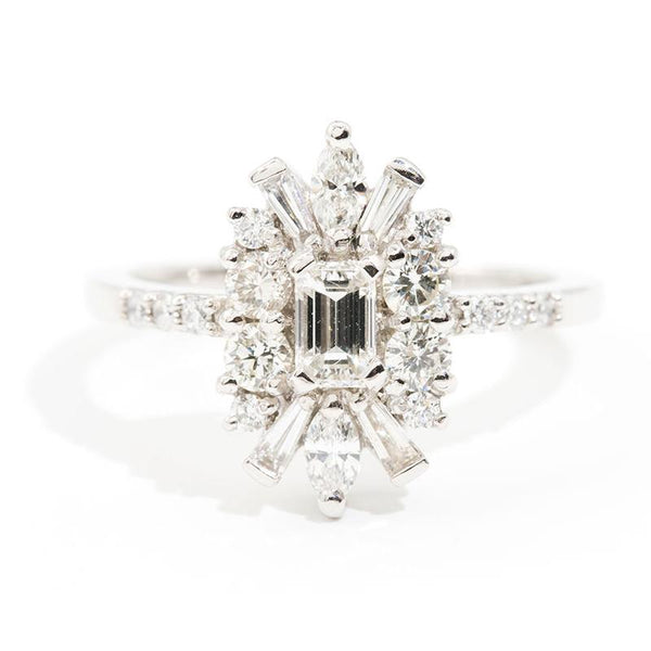 Muriel Certified Diamond Art Deco Platinum Engagement Ring Rings Imperial Jewellery - Auctions, Antique, Vintage & Estate 