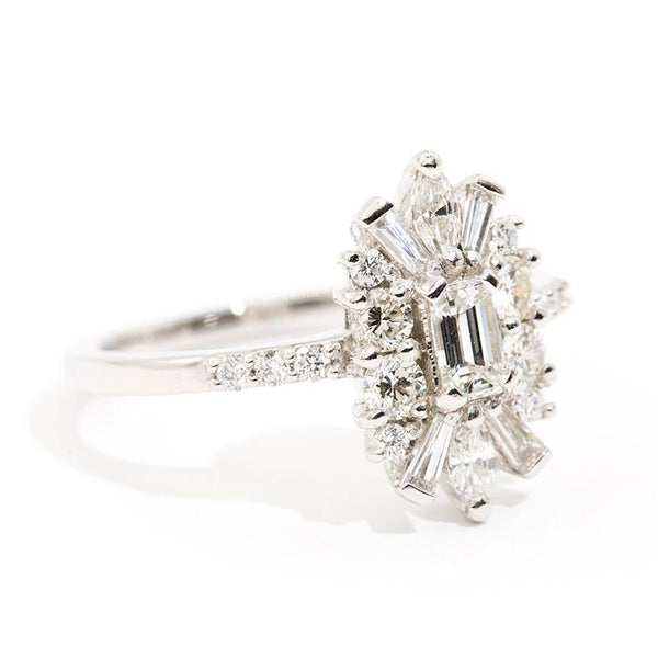 Muriel Certified Diamond Art Deco Platinum Engagement Ring Rings Imperial Jewellery - Auctions, Antique, Vintage & Estate 