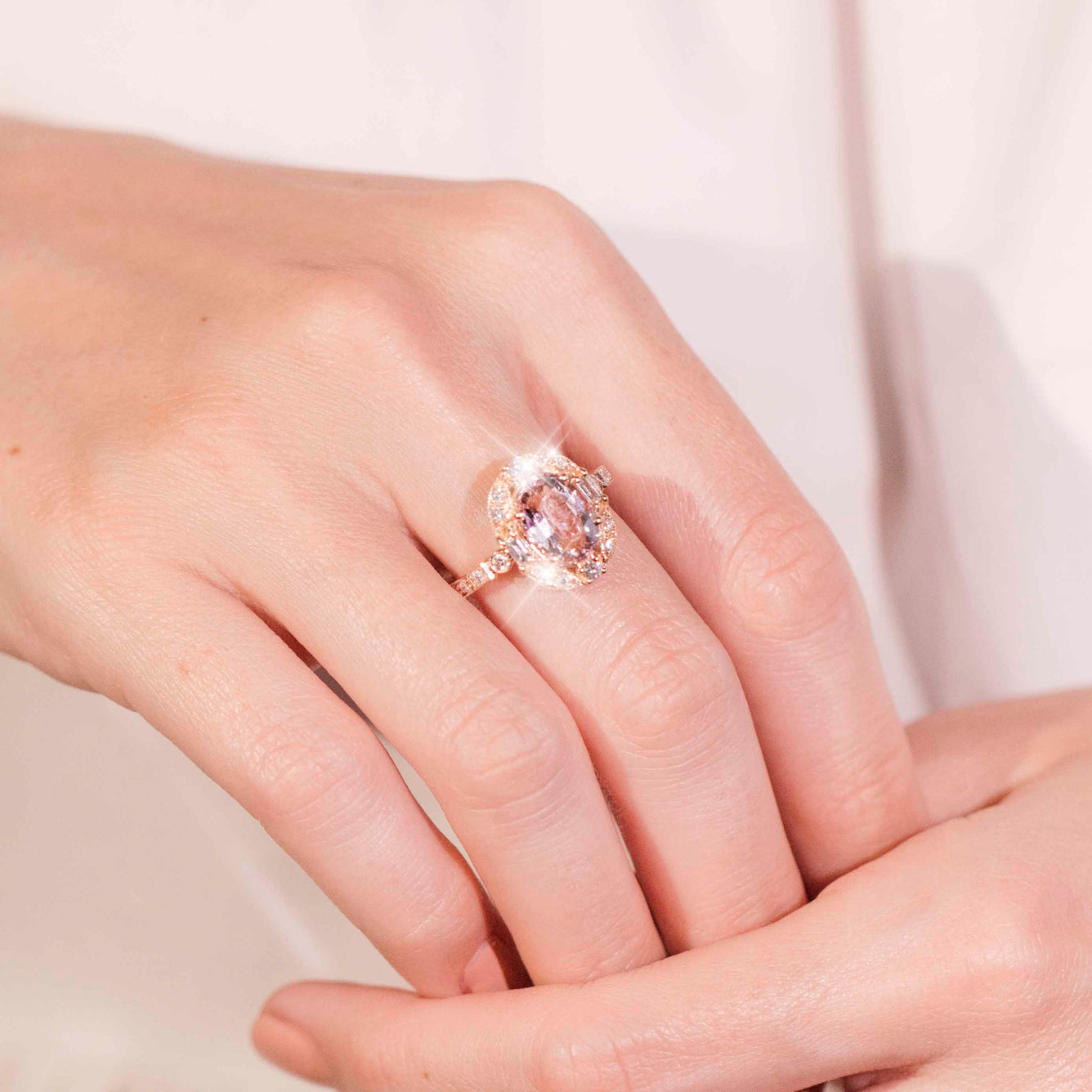 Rose gold hotsell cluster ring