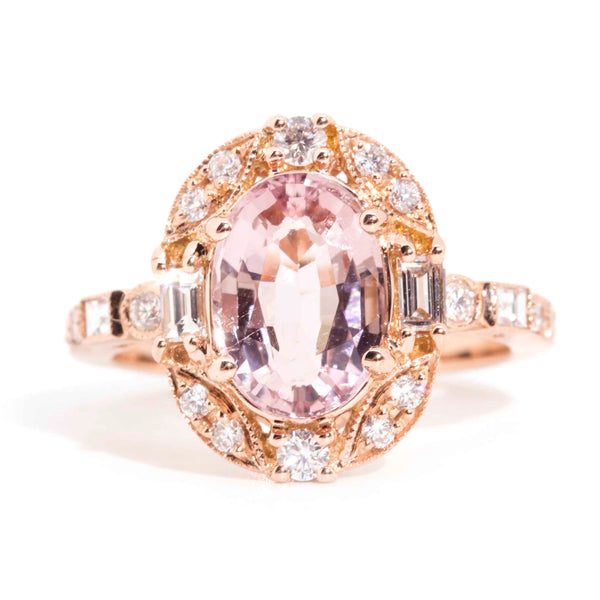 Nalani Rose Gold Tourmaline & Diamond Cluster Ring Rings Imperial Jewellery Imperial Jewellery - Hamilton 