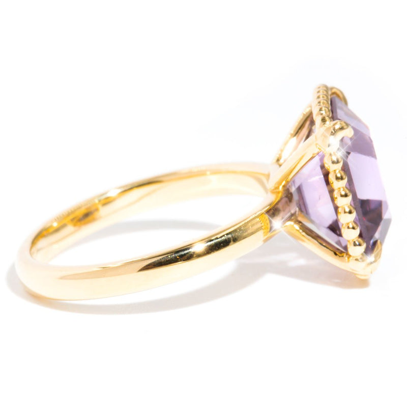 Nancy 18ct Yellow Gold Purple Spinel Solitaire Ring Rings Imperial Jewellery 