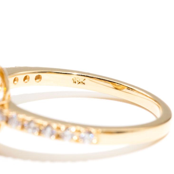 Nevaeh 18ct Halo Vintage Yellow Diamond Engagement Ring Rings Imperial Jewellery