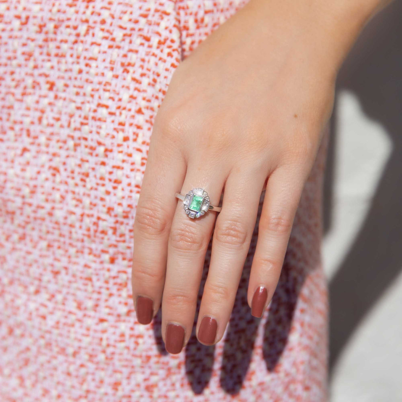 Green and hotsell benz engagement rings