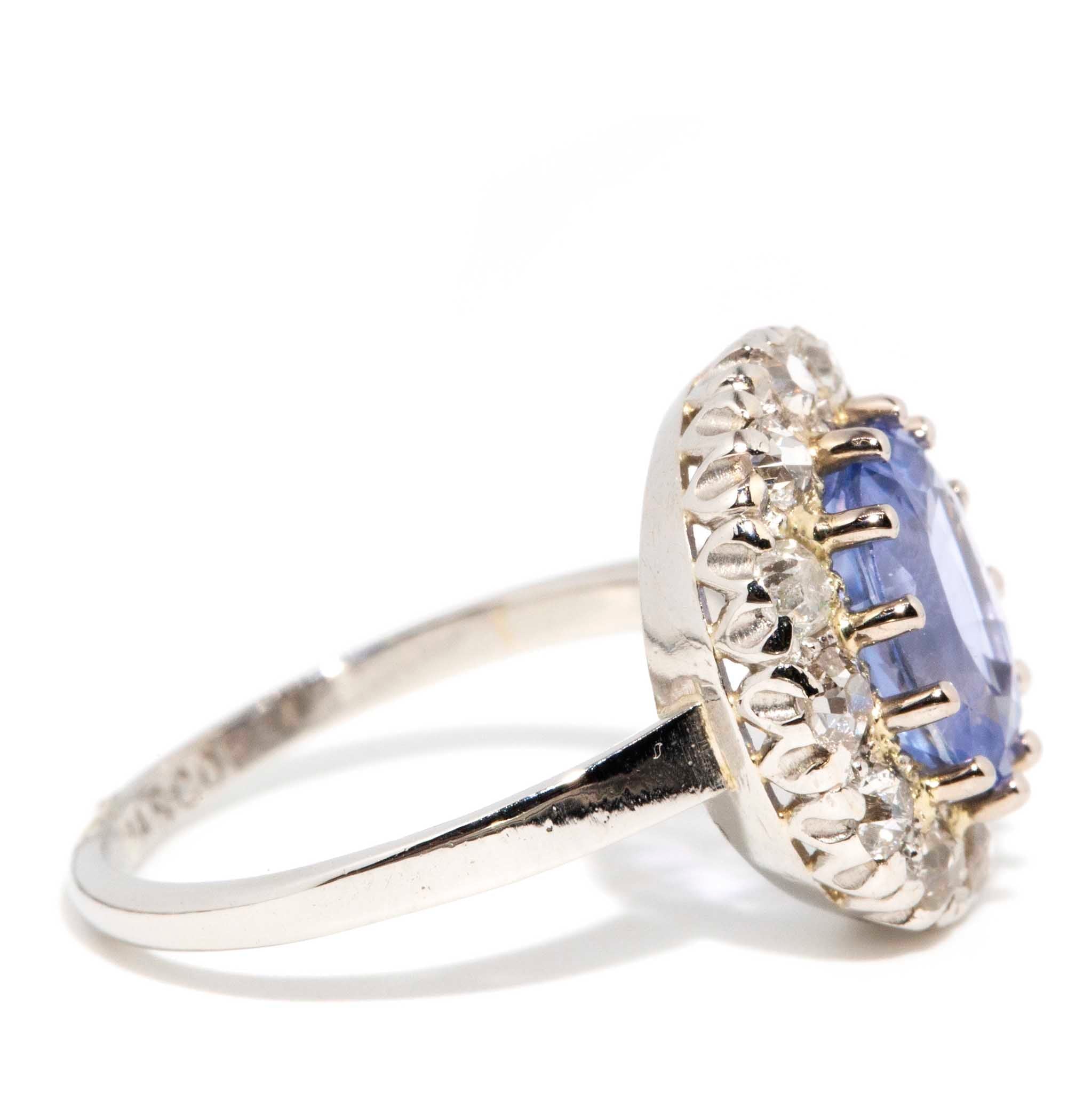 Niamh Platinum Sapphire and Diamond Ring Rings Imperial Jewellery 