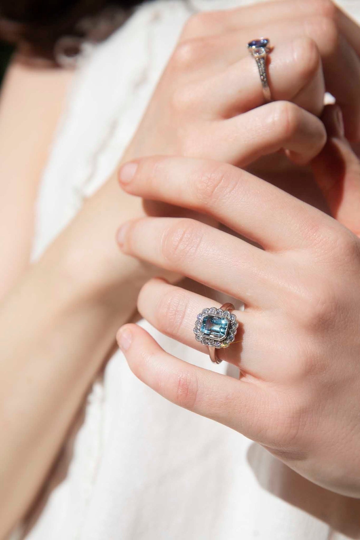 2.61 Carat Bright Light Blue Aquamarine & Diamond Platinum Ring – Imperial  Jewellery