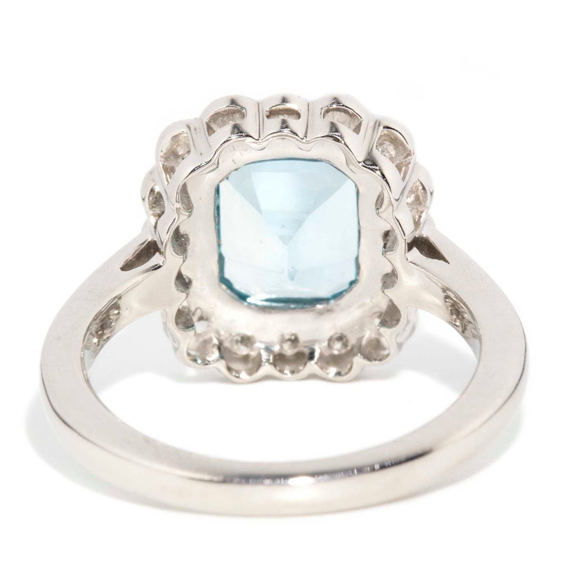 Nilima 2.61 Carat Aquamarine & Diamond Platinum Ring Rings Imperial Jewellery 