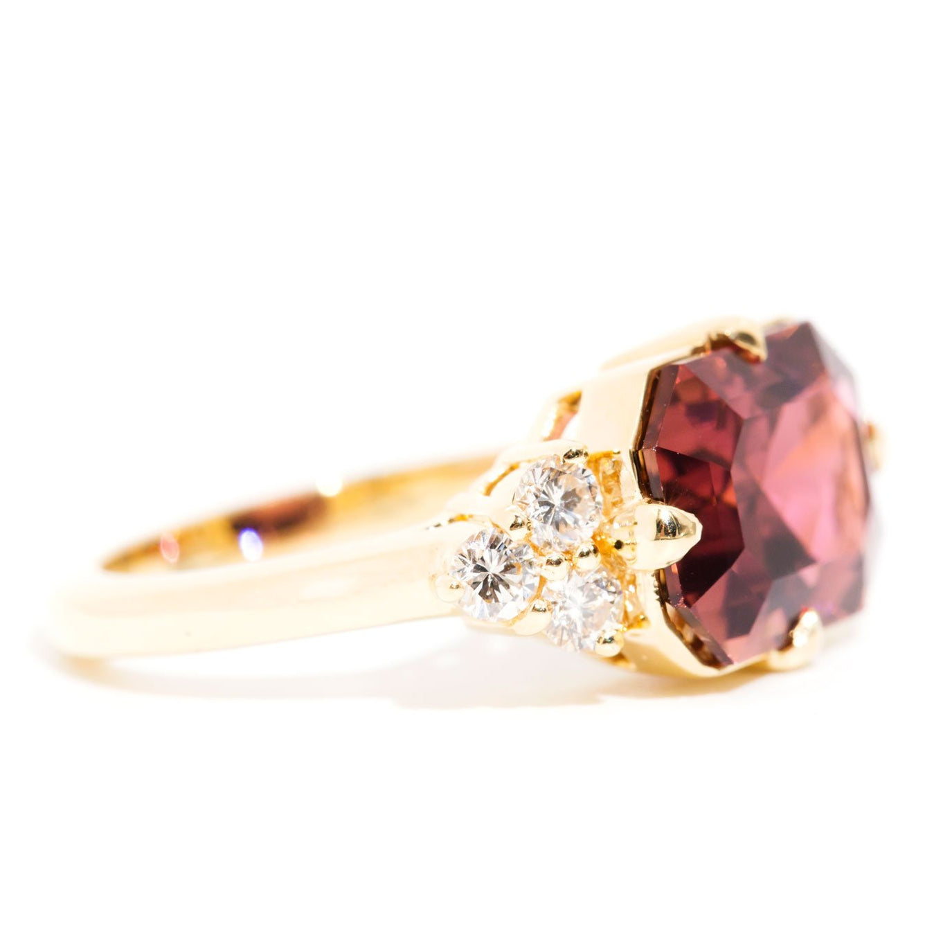 Noelle 18 Carat Yellow Gold Tourmaline & Diamond Ring Rings Imperial Jewellery