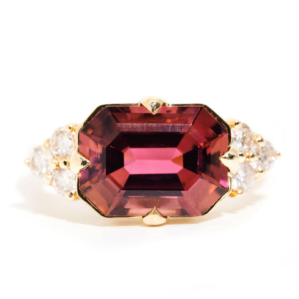 Noelle 18 Carat Yellow Gold Tourmaline & Diamond Ring Rings Imperial Jewellery Imperial Jewellery - Hamilton