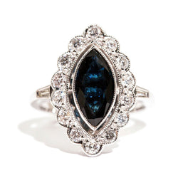 Noosa Sapphire & Diamond Ring Ring Imperial Jewellery - Auctions, Antique, Vintage & Estate 
